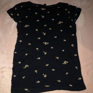 J.Crew Navy Floral T-shirt